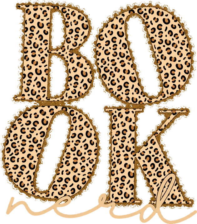 Book Nerd Leopard Print DTF Transfer