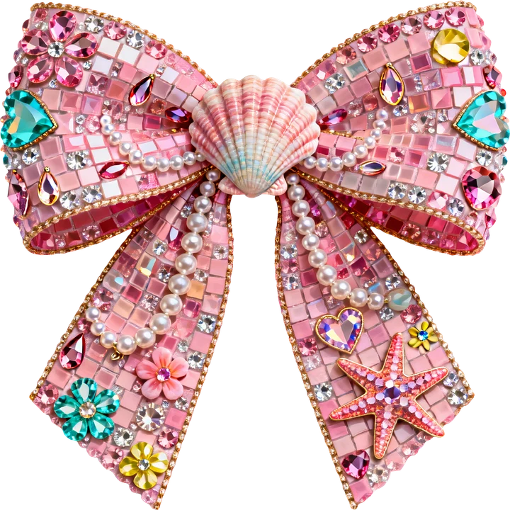 Seashell and Starfish Bow DTF Transfer