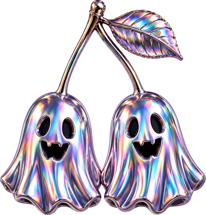 Ghost Cherries DTF Transfer
