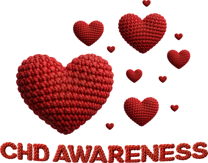 Crochet Hearts CHD Awareness DTF Transfer