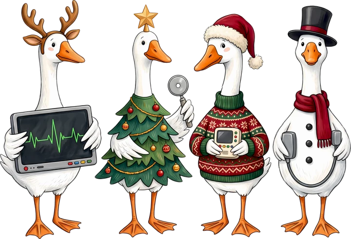 Nurse birds Holiday DTF Transfer