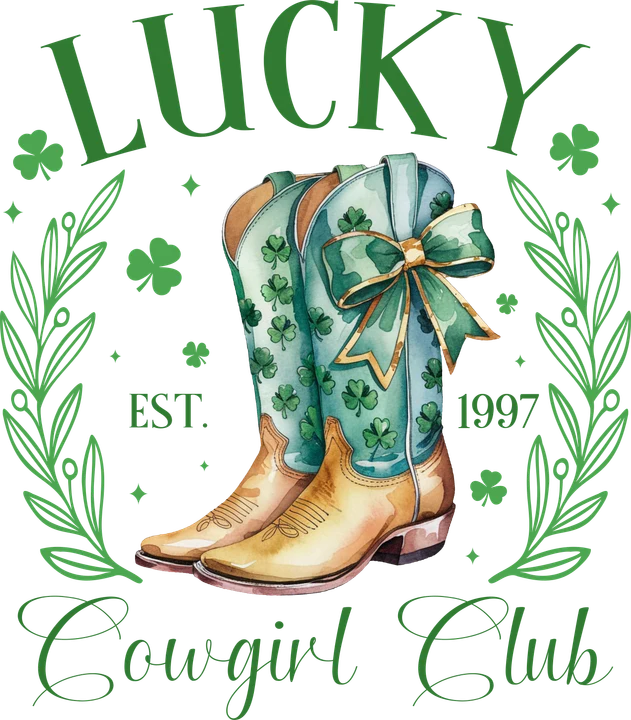 Lucky Cowgirl Club DTF Transfer