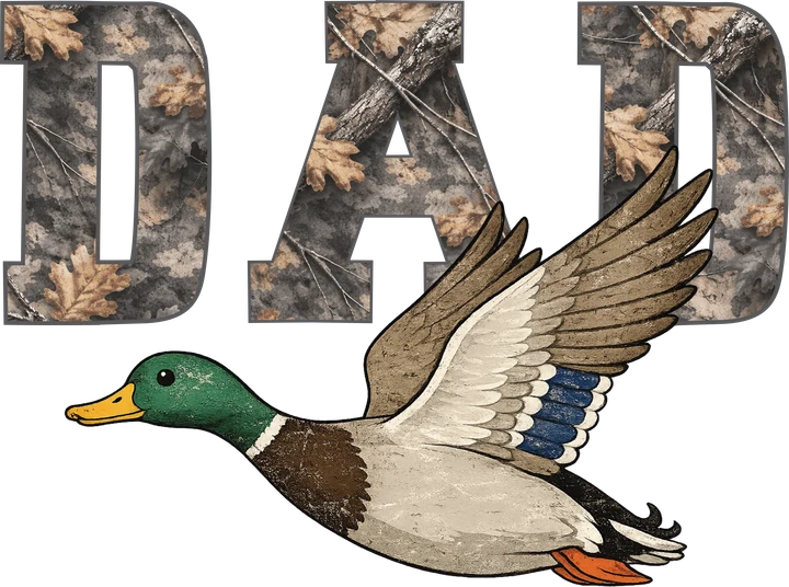 bird Dad Camo Transfer