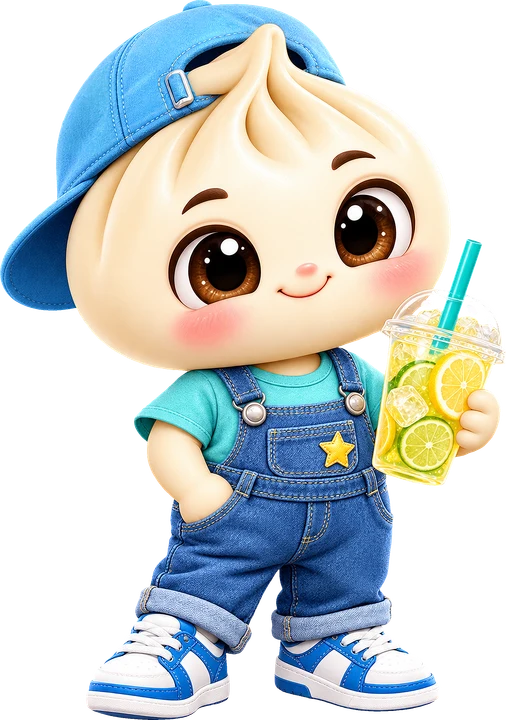 Dumpling Boy with Lemonade DTF Transfer