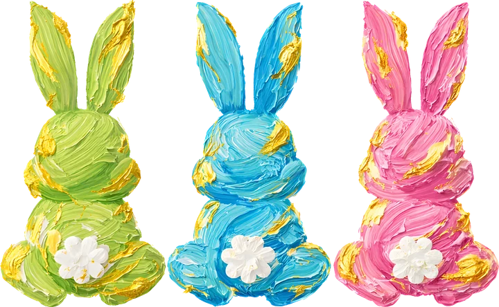 Painted Easter Bunnies DTF Transfer