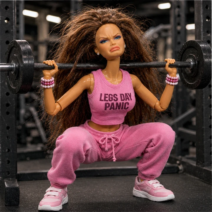 Gym Barbie DTF Transfer