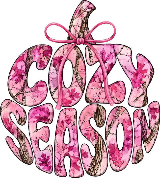 Estampado de camuflaje "Cozy Season" con diseño de calabaza — Transfer DTF
