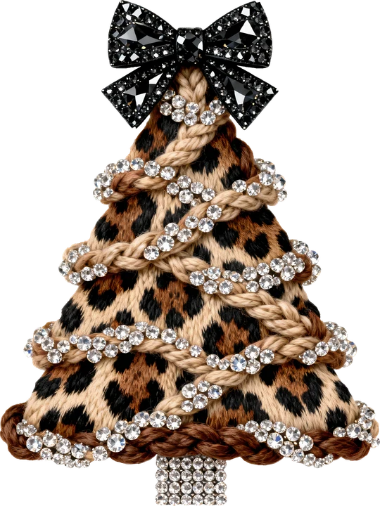Leopard Print Christmas Tree DTF Transfer