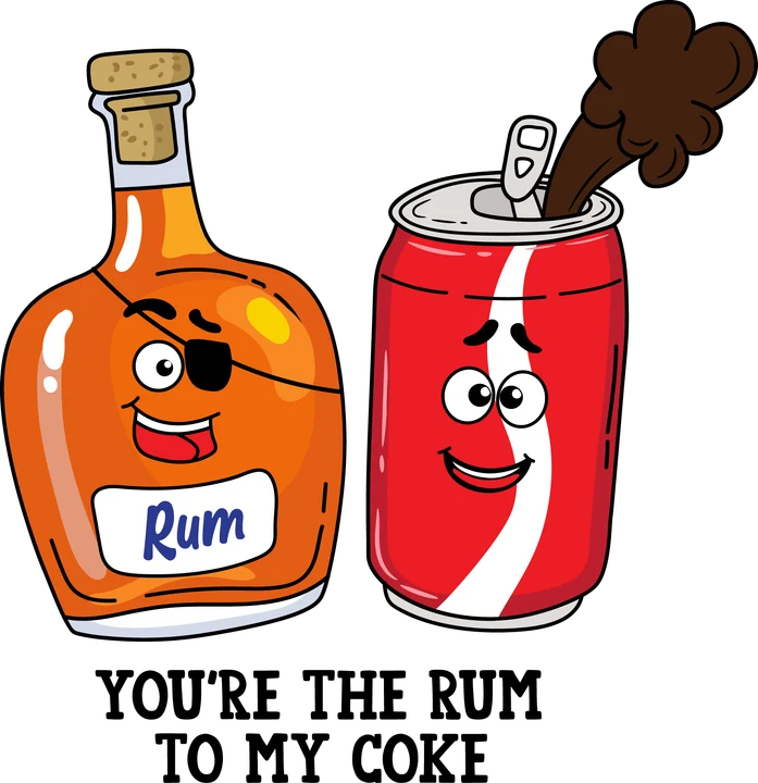 Rum and Coke Drink Duo DTF Transfer