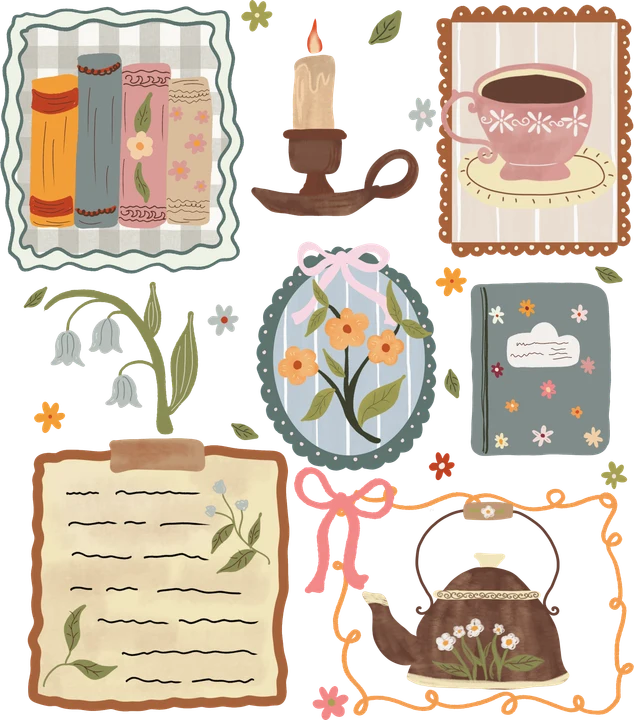 Cozy Bookworm DTF Transfer