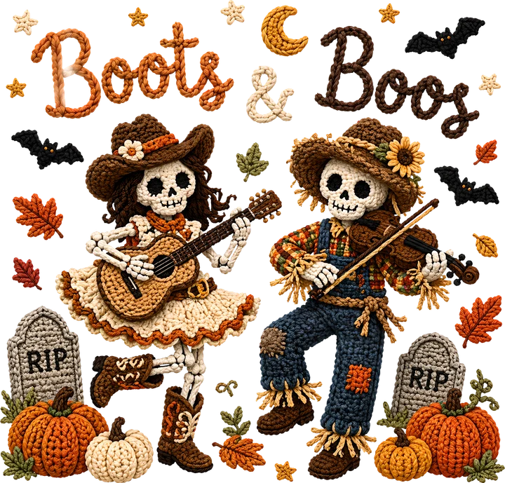 Boots & Boos Halloween DTF Transfer