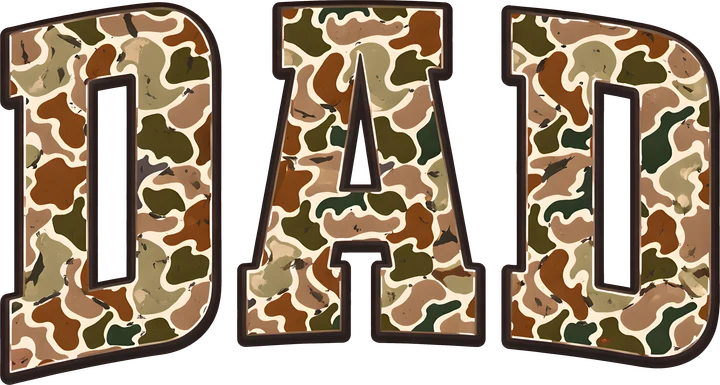 Camouflage Dad DTF Transfer