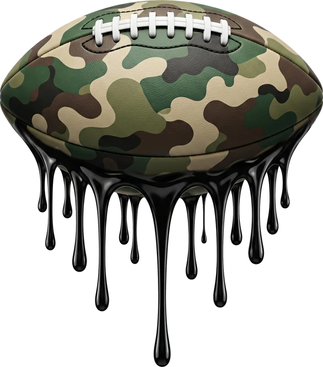 Camouflage Football DTF Transfer
