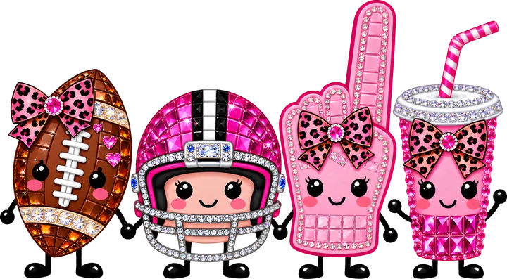 Pink Sports Fan DTF Transfer