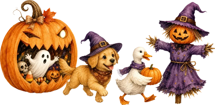 Halloween Friends DTF Transfer