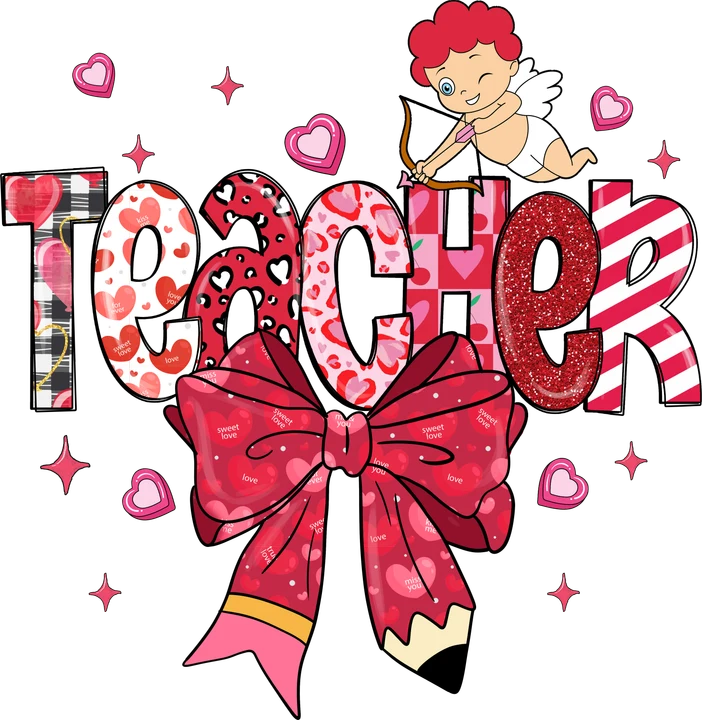 Professeur(e) pour la Saint-Valentin — Transfert DTF