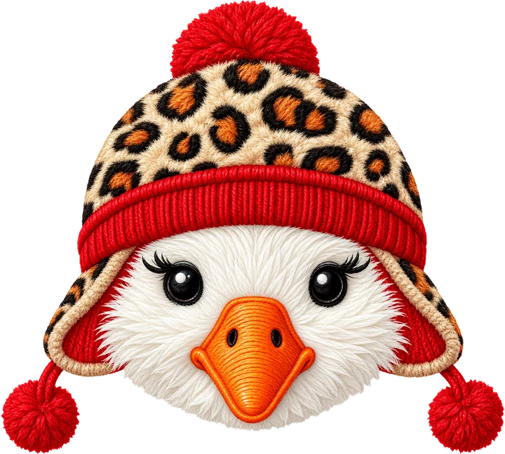 Leopard Hat bird DTF Transfer
