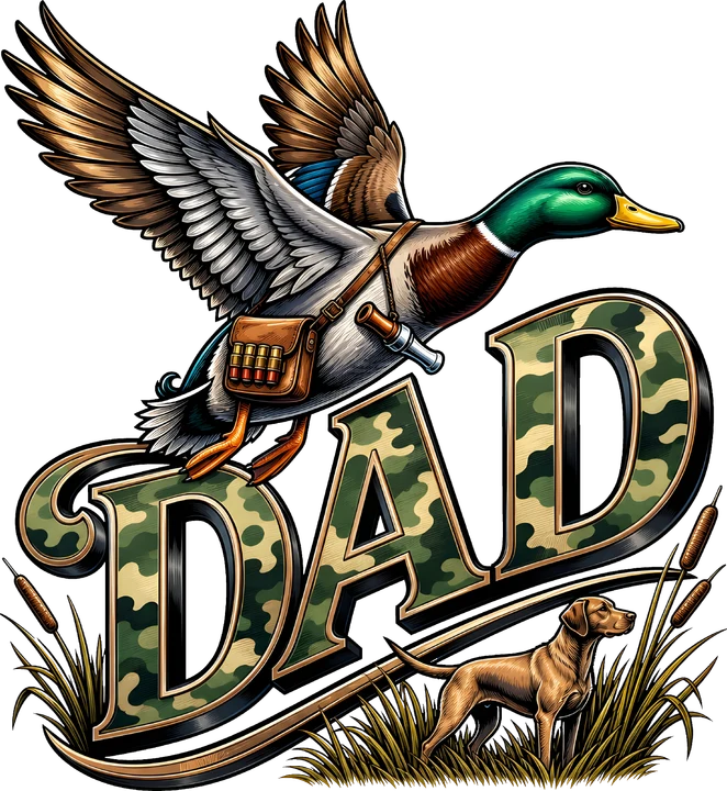 Dad bird Hunter DTF Transfer