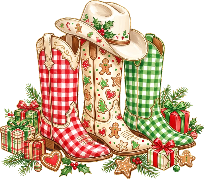 Cowboy Boots & Hat DTF Transfer