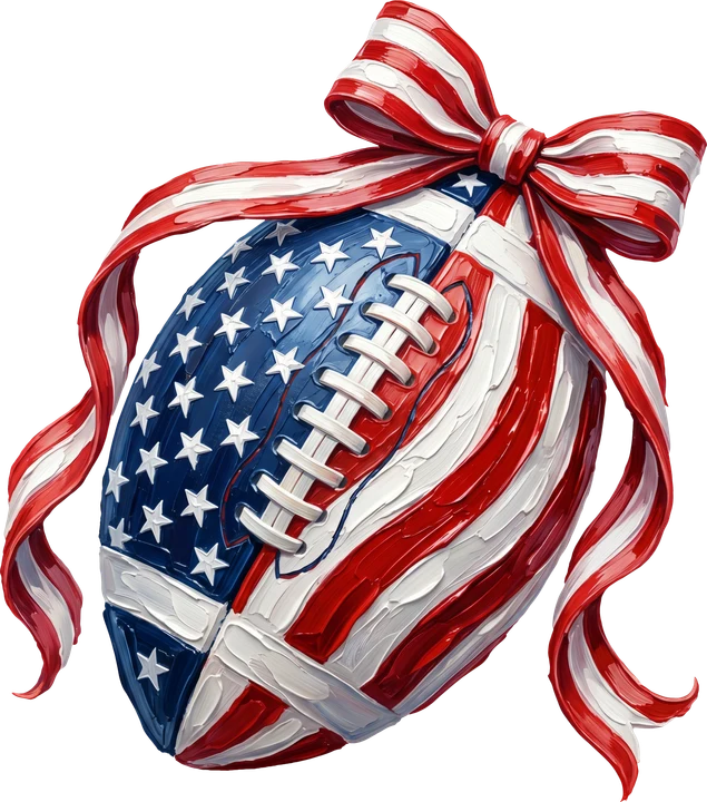 American Flag Football DTF Transfer