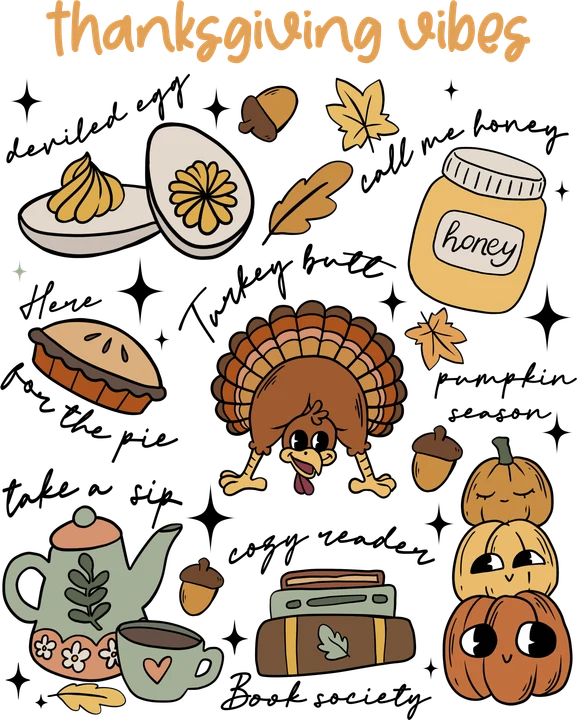 Thanksgiving Vibes DTF Transfer
