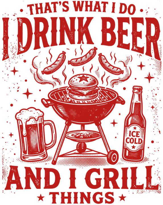 Grill Master with Beer DTF Transfer