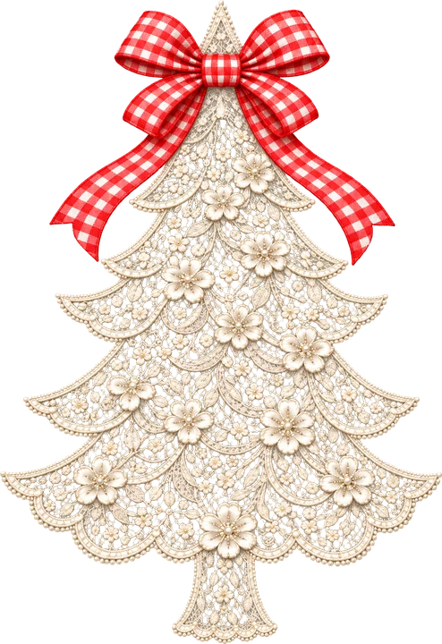 Lace Christmas Tree DTF Transfer