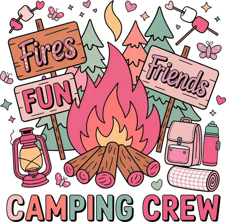 Camping Crew DTF Transfer