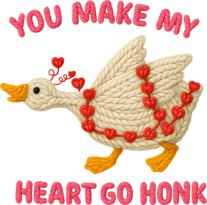 Heart Honk bird DTF Transfer