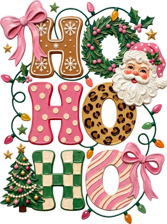 Ho Ho Ho Christmas DTF Transfer