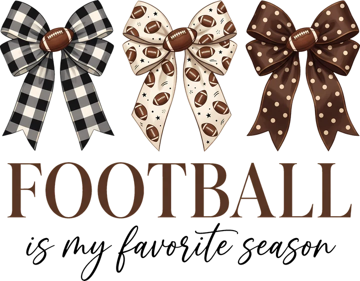 Football Bow Collection DTF Transfer