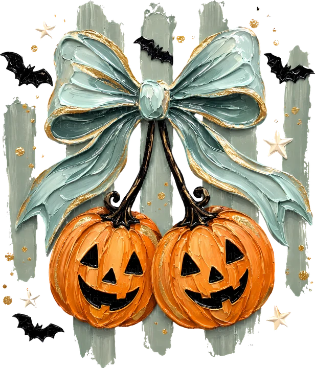 Calabazas con lazo — Transfer DTF