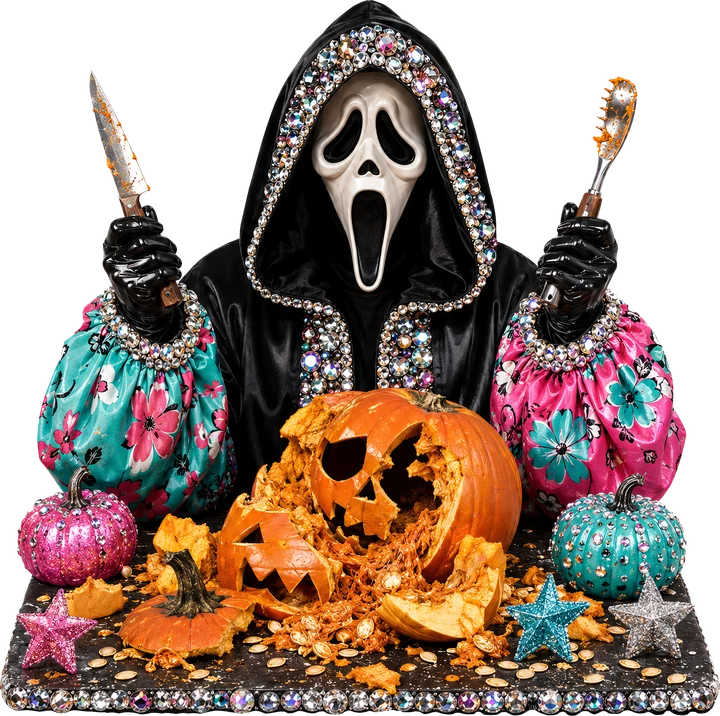Grito de fantasma con calabazas — Transfer DTF