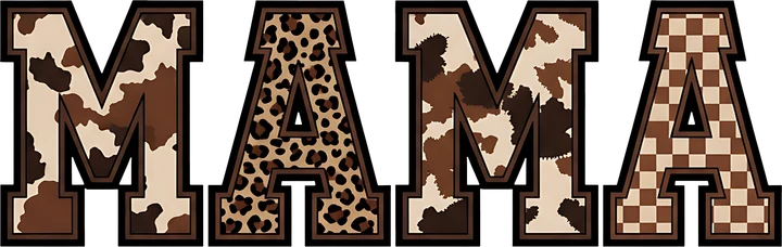 Mama Animal Print DTF Transfer