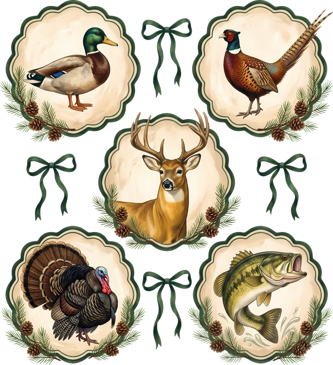 Wild Game & Forest Creatures DTF Transfer